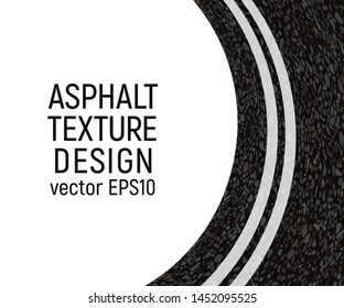 Asphalt card template. Vector illustration. Empty postcard