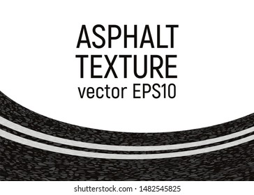 Asphalt card template. Vector illustration. City road design