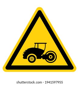 Asphalt Compactor Symbol Sign,Vector Illustration, Isolate On White Background Label. EPS10