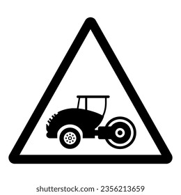 Asphalt Compactor Symbol Sign,Vector Illustration, Isolate On White Background Label. EPS10