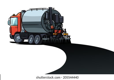 asphalt distributor truck.