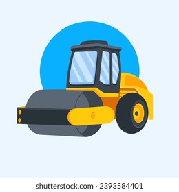 Asphalt Finisher, heavy equipment machine, for road construction, vector illustration suitable for education and children's coloring learning books svg