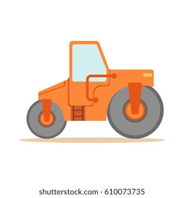 Asphalt Finisher Road Machine , Part Of Roadworks And Construction Site Series Of Vector Illustrations