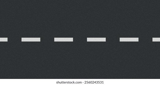 Asphalt highway textured vector background. Racing track road with marking lane. Paved road with a dividing stripes