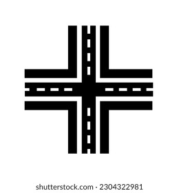 símbolo de ruta de icono asfalto vector ilustración plana en fondo blanco..eps