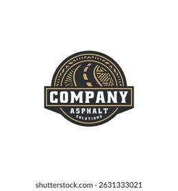 Asphalt logo design vector illustration