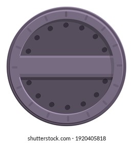 Asphalt manhole icon. Cartoon of asphalt manhole vector icon for web design isolated on white background