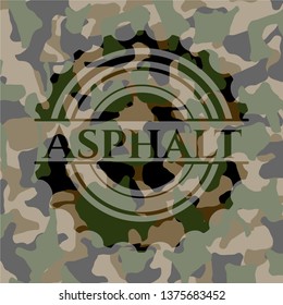 Asphalt on camo pattern