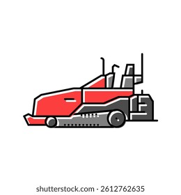 asphalt paver construction vehicle color icon vector. asphalt paver construction vehicle sign. isolated symbol illustration