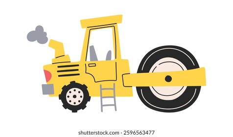 Asphalt paver large heavy machinery