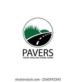 Asphalt Paver Logo Template Design