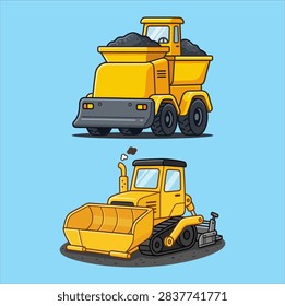 Asphalt Paver Vector Machine Design