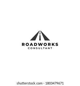 Asphalt Paving, Road Works Logo Vector Illustration