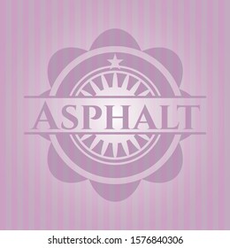 Asphalt pink emblem. Retro. Vector Illustration. Detailed.