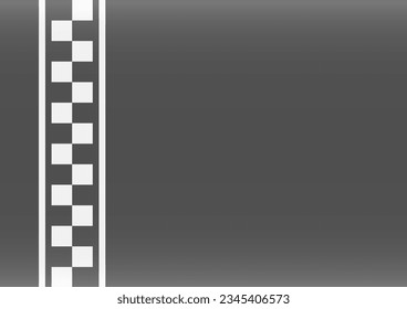 Asphalt racing track. Racing track with Start or Finish line. Go-kart track. Race track road. Vector Illustration.	