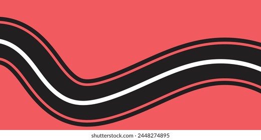 Asphalt road background of black tarmac surface, Simple vector street. Asphalt road with yellow line of traffic lane, highway or roadway with negative space.