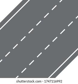 Asphalt road background. Highway. Top view. Vector illustration.