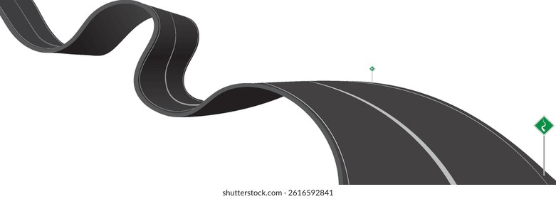 asphalt road, curve highway, vector illustrations. eps 10