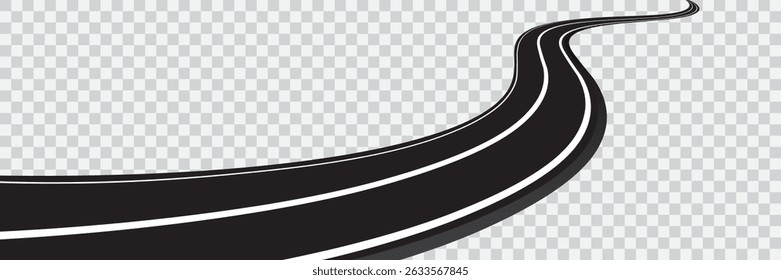 asphalt road, curve highway, vector illustrations. eps 10