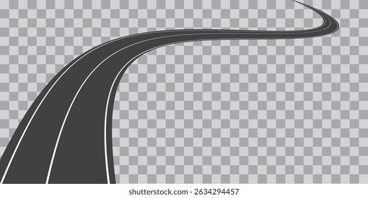 asphalt road, curve highway, vector illustrations. eps 10