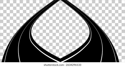 Carretera de asfalto, carretera curva, Ilustraciones vectoriales. EPS 10