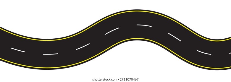 Asphaltstraße, Kurvenautobahn, Vektorgrafiken. 10 EPS