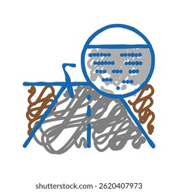 asphalt road doodle icon sketch vector. asphalt road sign. isolated symbol illustration