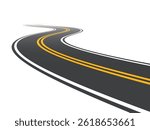 asphalt road going to the distance