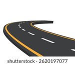 asphalt road going to the distance