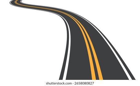 Camino de asfalto que va a la distancia