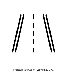 asphalt road icon line vector design with trendy style