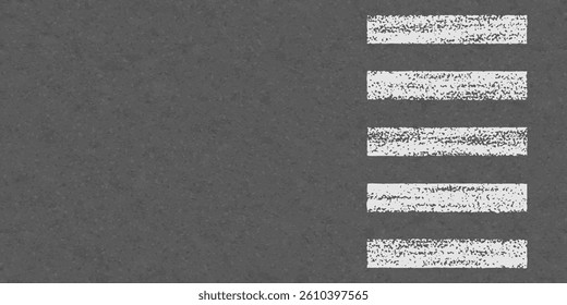 Asphalt road with pedestrian crosswalk lines. Top view of pedestrian zebra, safety walk signs on street. White line marks on black asphalt of city lane, road or highway, vector realistic illustration