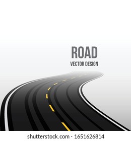Asphalt road, street, fog. Transport and travel