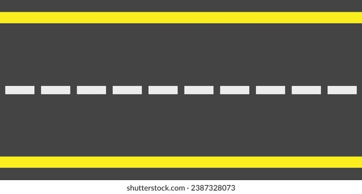 Asphalt road texture background of black tarmac surface. Asphalt road with yellow line of traffic lane, highway or roadway background for racing with tar or tarmac texture