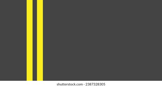 Asphalt road texture background of black tarmac surface. Asphalt road with yellow line of traffic lane, highway or roadway background for racing with tar or tarmac texture