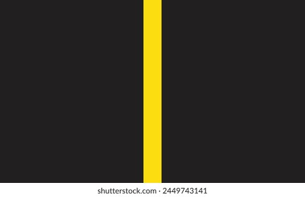 Asphalt road texture background of black tarmac surface, flat vector street. Asphalt road with yellow line of traffic lane, highway or roadway background for racing with tar or tarmac background.