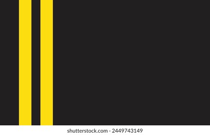 Asphalt road texture background of black tarmac surface, flat vector street. Asphalt road with yellow line of traffic lane, highway or roadway background for racing with tar or tarmac background.