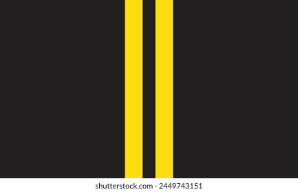 Asphalt road texture background of black tarmac surface, flat vector street. Asphalt road with yellow line of traffic lane, highway or roadway background for racing with tar or tarmac background.