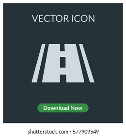 Asphalt road vector icon