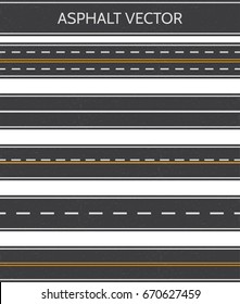 Asphalt, a set of road types with markings.
