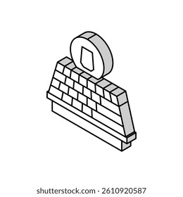 asphalt shingles roof isometric icon vector. asphalt shingles roof sign. isolated symbol illustration