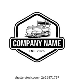 asphalt spreader vector design,asphalt paving,isolated machine,asphalt pavers,heavy equipment illustration,editable asphalt heavy vehicle vector design