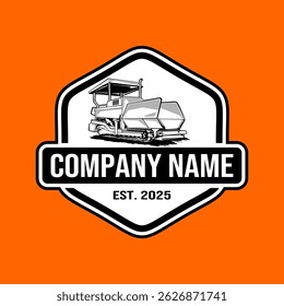 asphalt spreader vector design,asphalt paving,isolated machine,asphalt pavers,heavy equipment illustration,editable asphalt heavy vehicle vector design