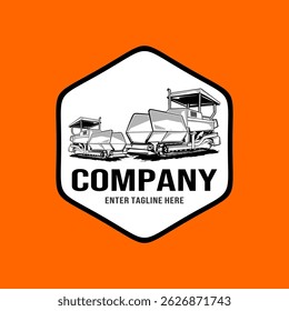 asphalt spreader vector design,asphalt paving,isolated machine,asphalt pavers,heavy equipment illustration,editable asphalt heavy vehicle vector design