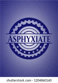 Asphyxiate emblem with denim texture