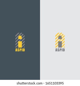 Aspid logo, abstract minimalism light logo design for your brand, template, sign, symbol, icon