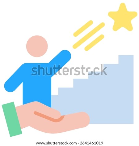 Aspiration Icon Flat Vector Illustration