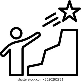 Ilustración vectorial de línea de ícono de aspiración
