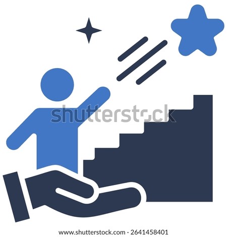 Aspiration Icon Mixed Vector Illustration