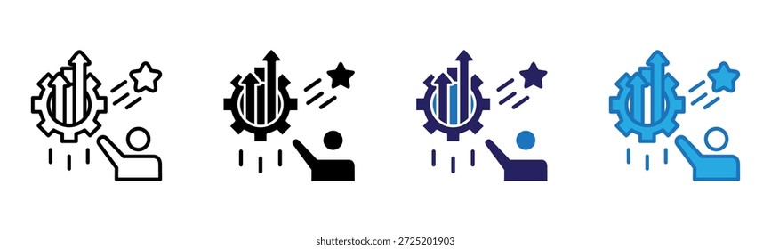 Icono de la aspiración Multi Estilo Ilustración vectorial